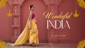 pink and gold gradient decorative woman wonderful indian youtube thumbnail
